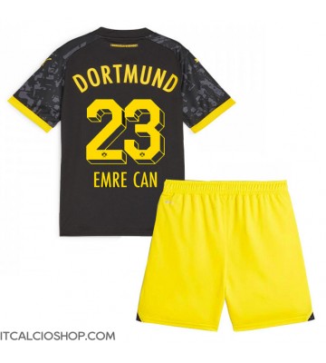Borussia Dortmund Emre Can #23 Seconda Maglia Bambino 2023-24 Manica Corta (+ Pantaloni corti)